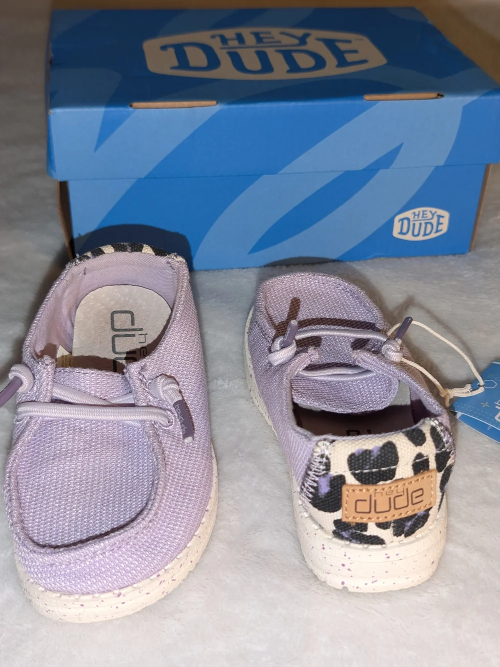 HEYDUDE Wendy Toddler Funk Leo Violet Size 7 New With Tags
